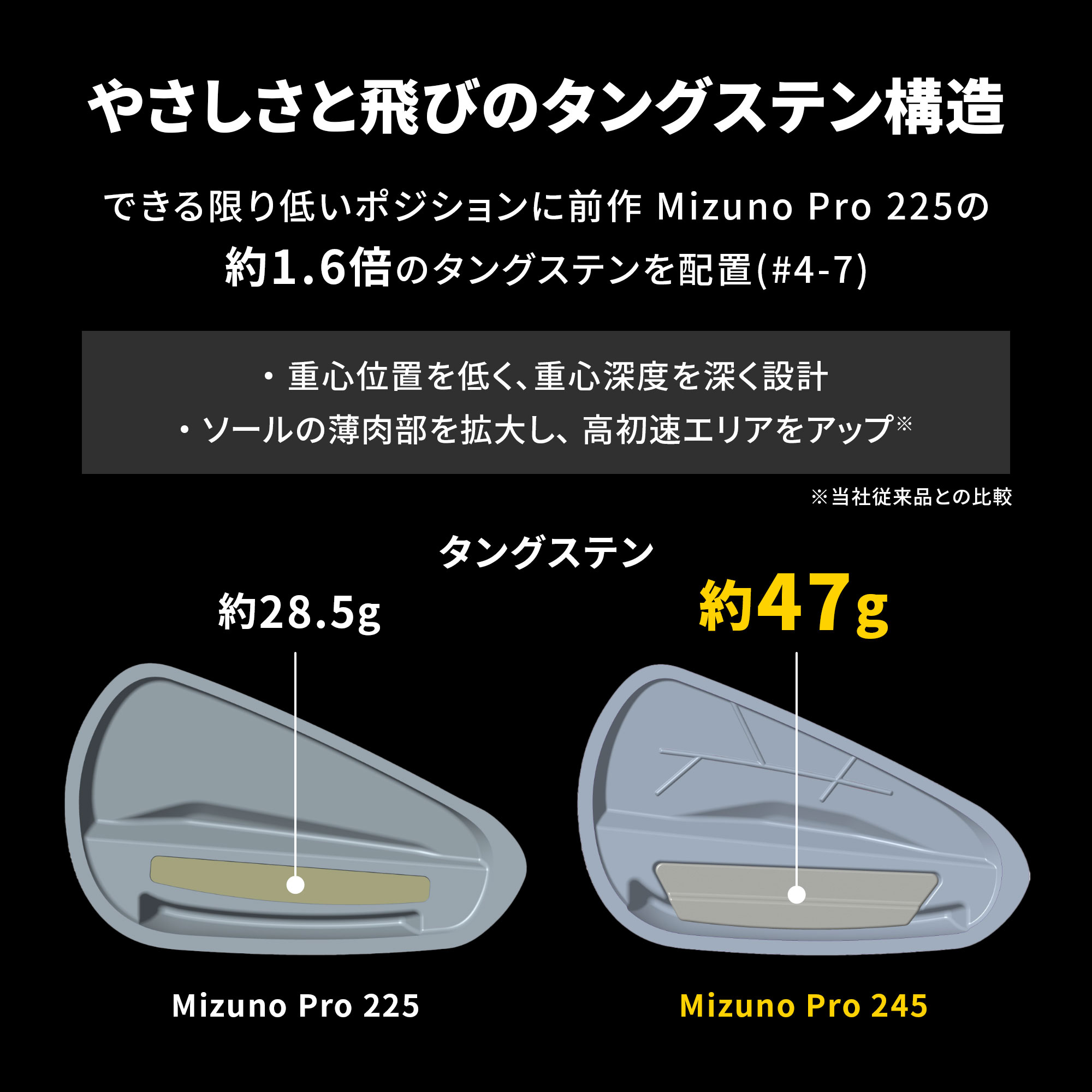 Mizuno Pro 245 アイアン 6本組／左用(No.5～9、PW)(Dynamic Gold 95
