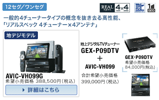カロッツェリア サイバーナビ AVIC-VH99 4ch地デジチューナー カロッツェリア サイバーナビ AVIC-VH99 4ch地デジチューナー
