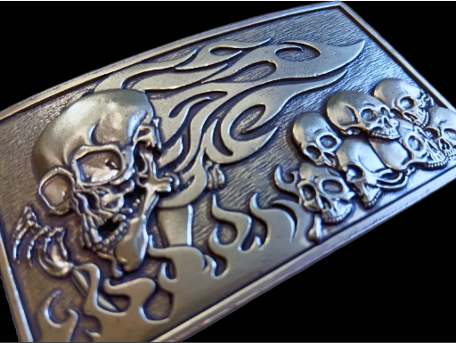 JUN COMPANYオリジナルデザイントップバックル 【餓者髑髏】 JC-005