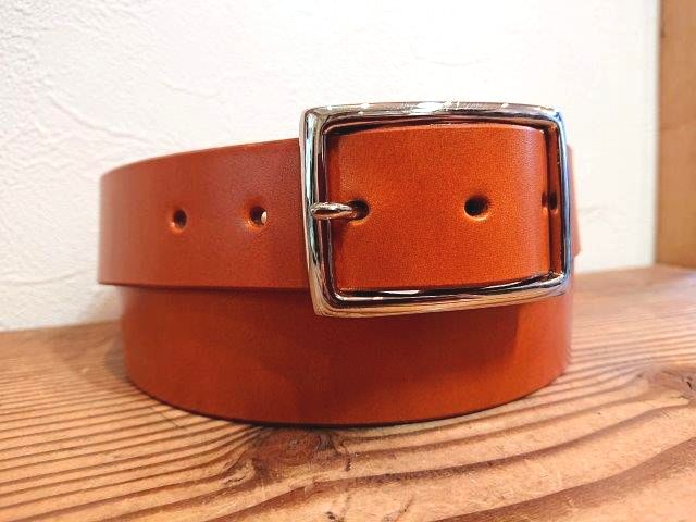 栃木レザーベルト【キャメルブラウン】35mm ビジネスベルト／スーツ
