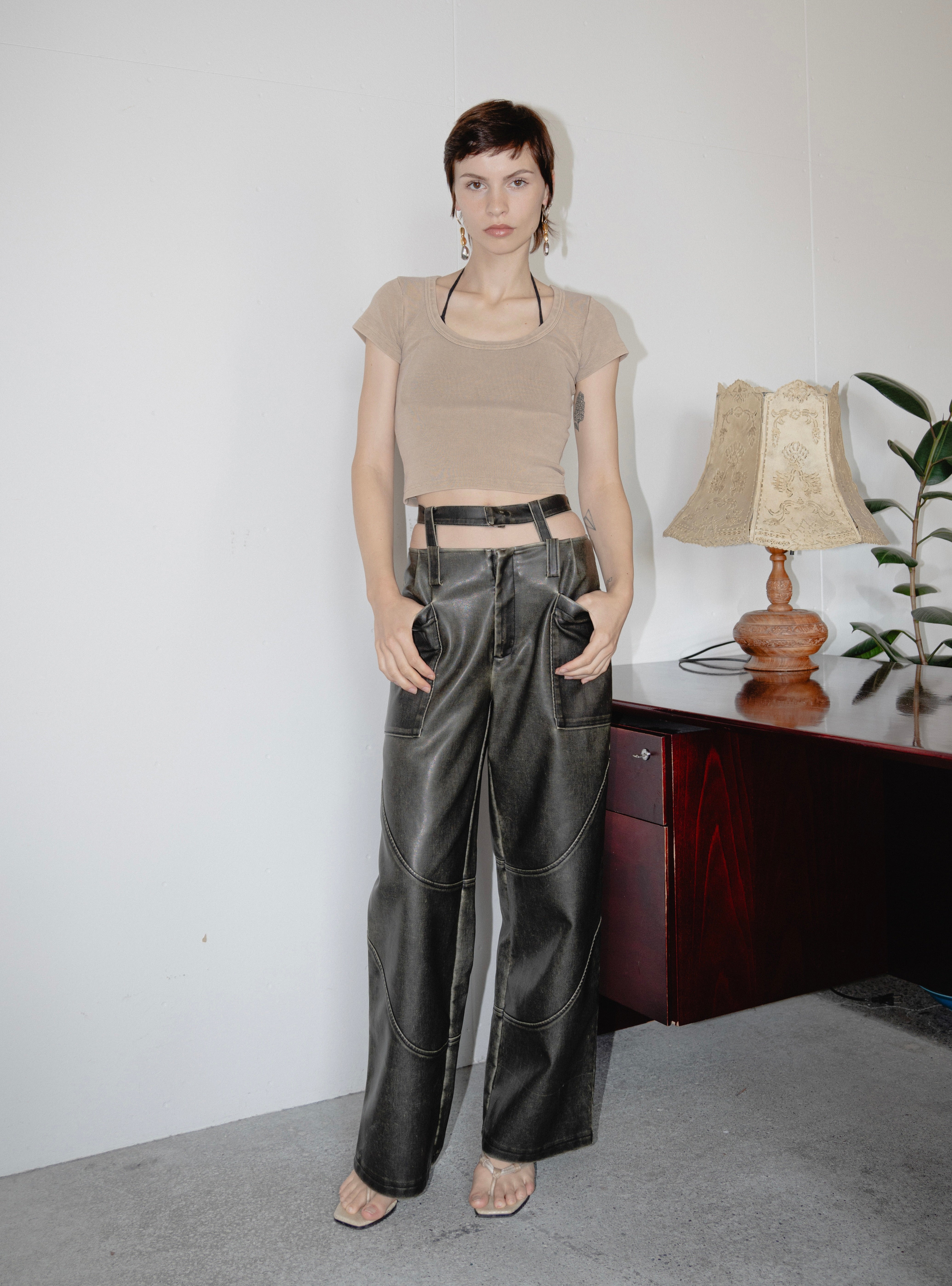Modular Faux Leather Pants – JUEMI