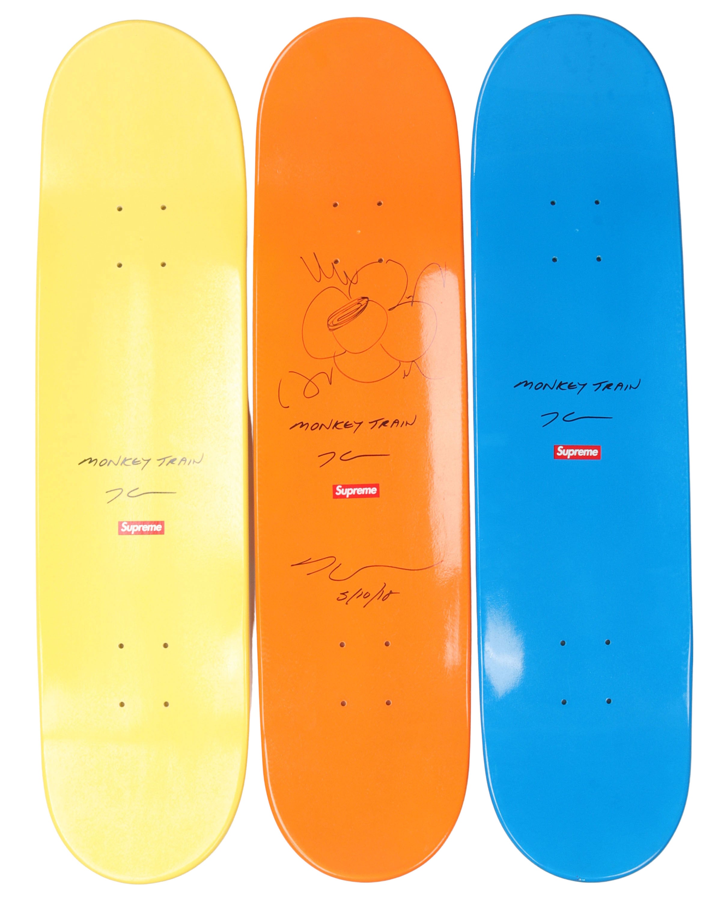 Supreme Jeff Koons Signed Set of Three Skateboard Decks – Justin Reed