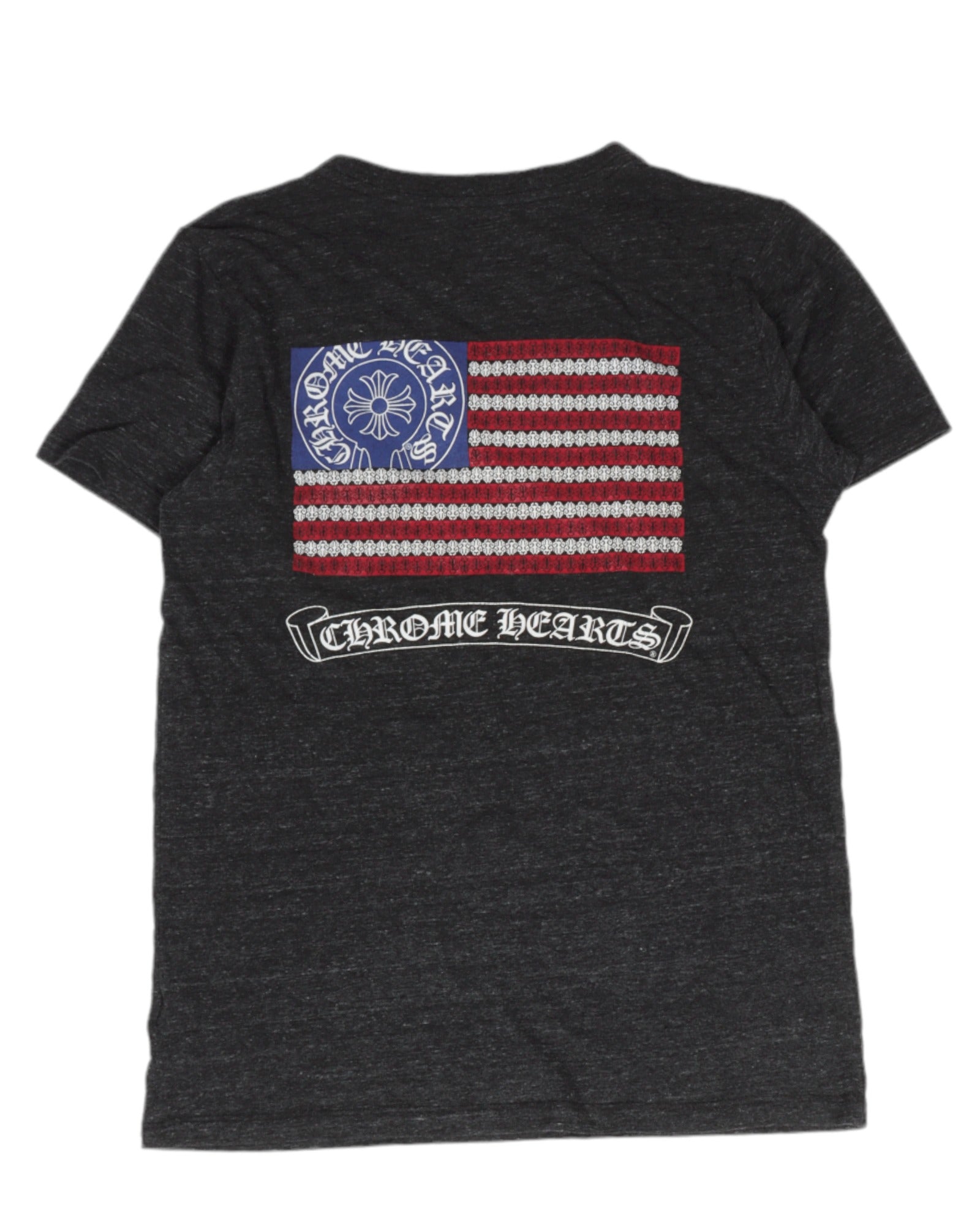 Chrome Hearts American Flag Logo V-Neck T-Shirt – Justin Reed