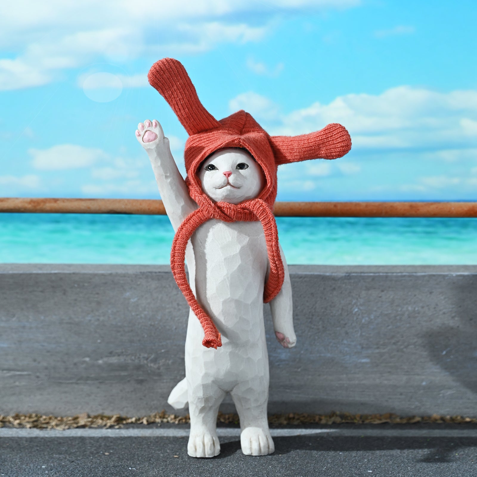 H2403 手招き猫（第三弾） 木彫りの猫6.0 JXK Studio出品