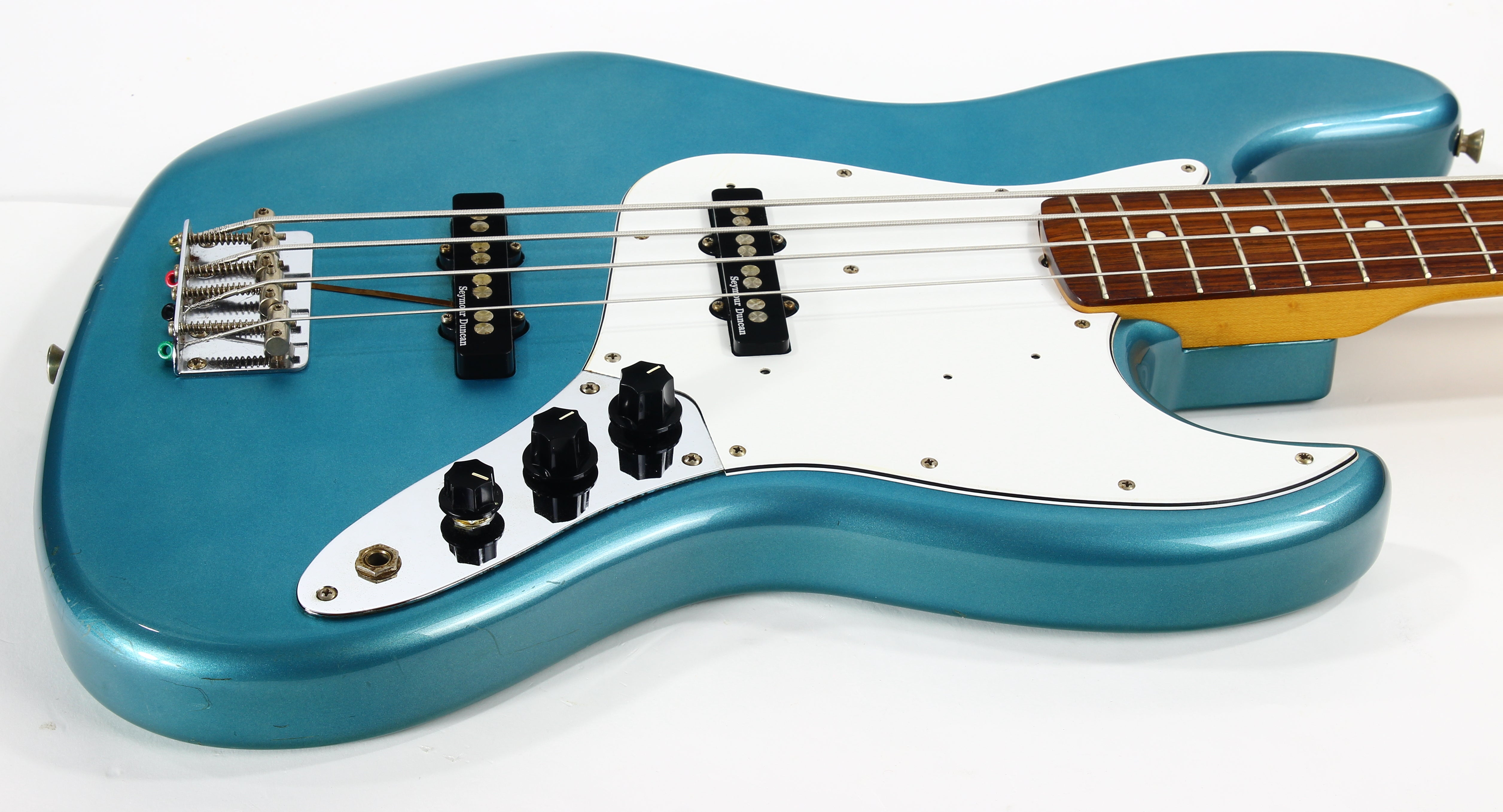 1999 Fender Japan Jazz Bass Ocean Turquoise MATCHING HEADSTOCK