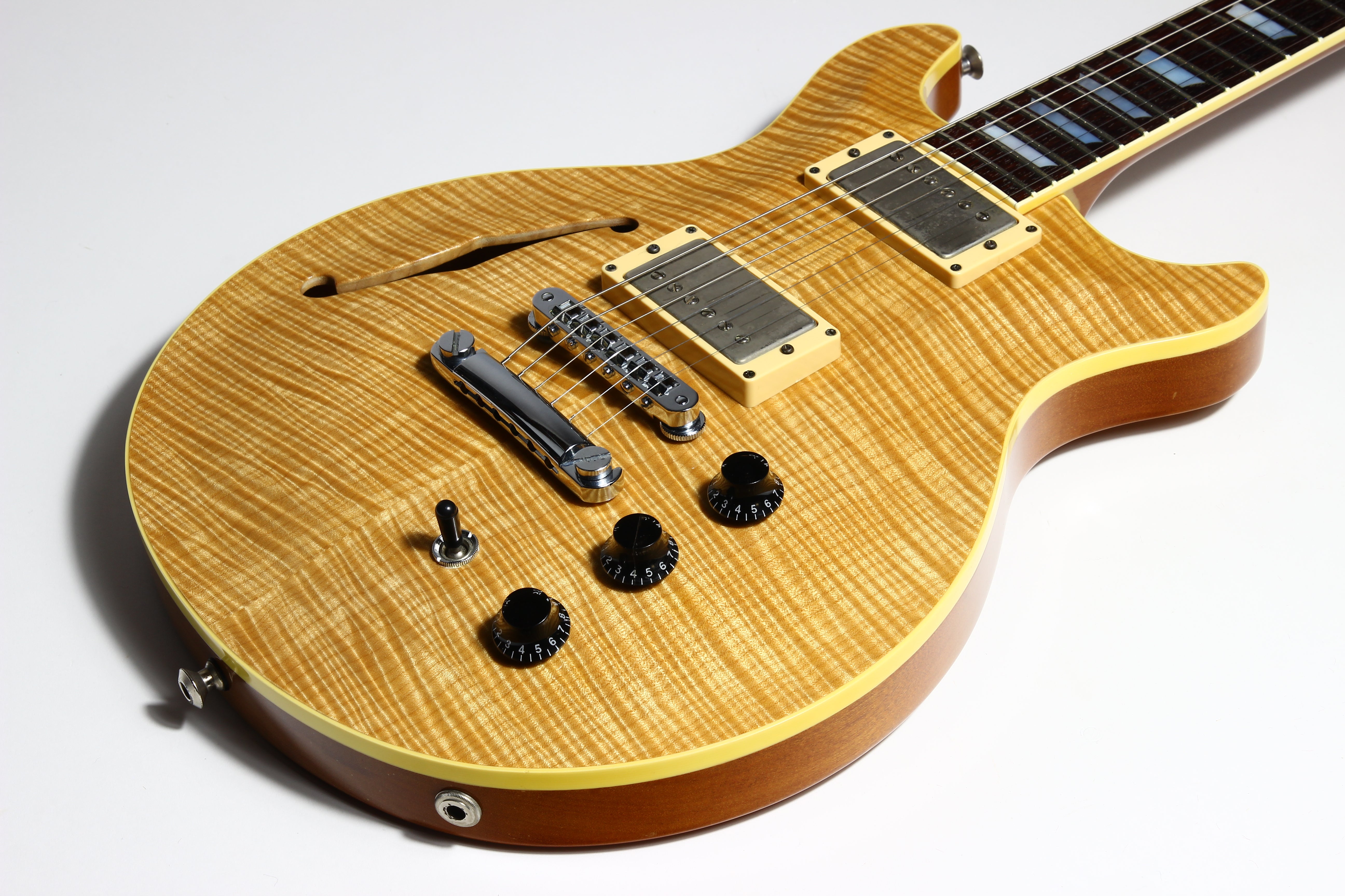1997 Hamer USA Artist Custom Natural Flametop | Semi Hollow