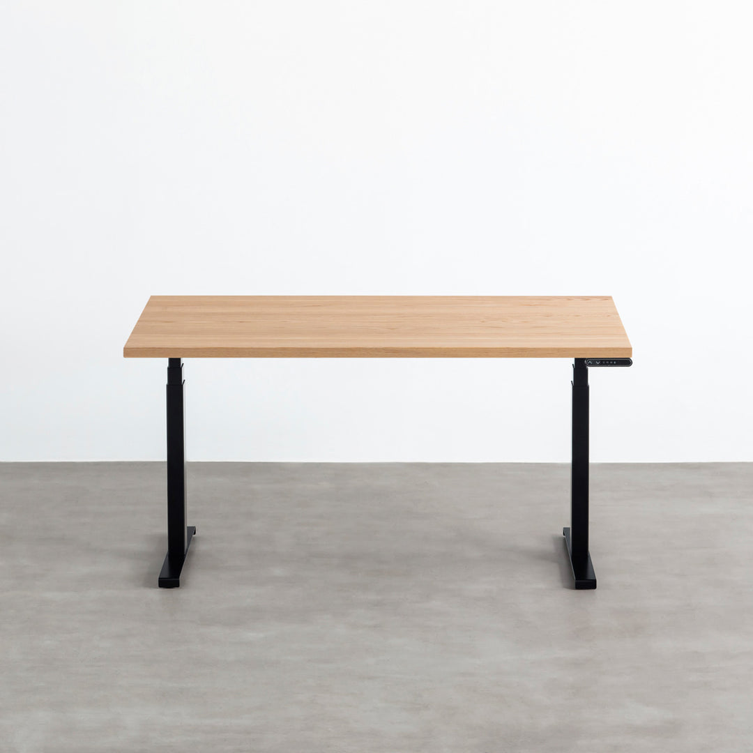 THE TABLE / 無垢 ホワイトアッシュ × スマート電動昇降脚 – KANADEMONO