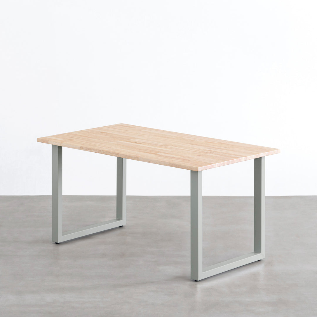 THE TABLE / ラバーウッド ナチュラル × Colored Steel 全8色 NATURE