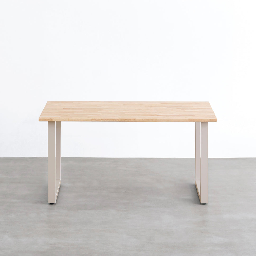 THE TABLE / ラバーウッド ナチュラル × Colored Steel 全8色 NATURE