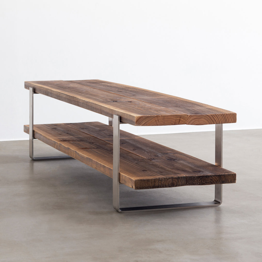 THE TV BOARD / LOW TABLE 無垢 杉 ヴィンテージスタイル × Stainless