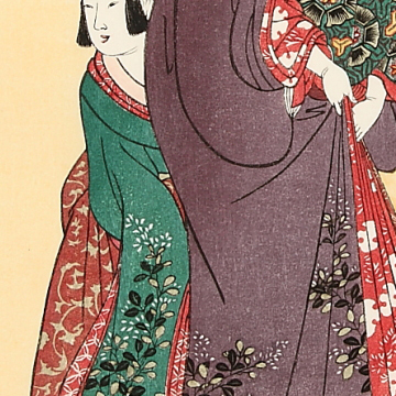 玉屋内まき絹(額装) 喜多川歌麿 復刻版浮世絵