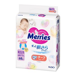 メリーズ エアスルー テープ 新生児用5000gまで 68枚入り