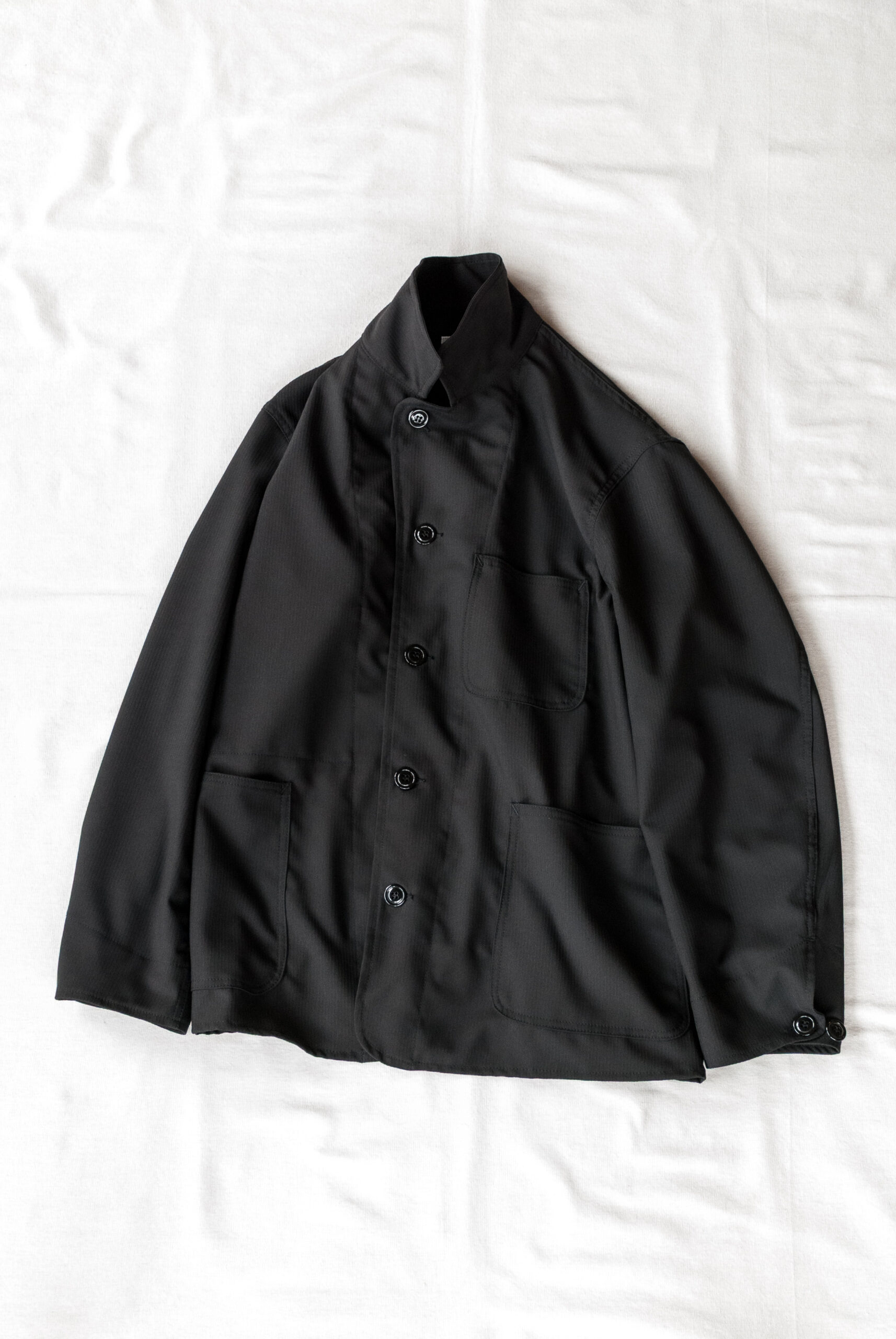 SASSAFRAS Sprayer Jacket Wool Like Tropical Black | kado〔カド