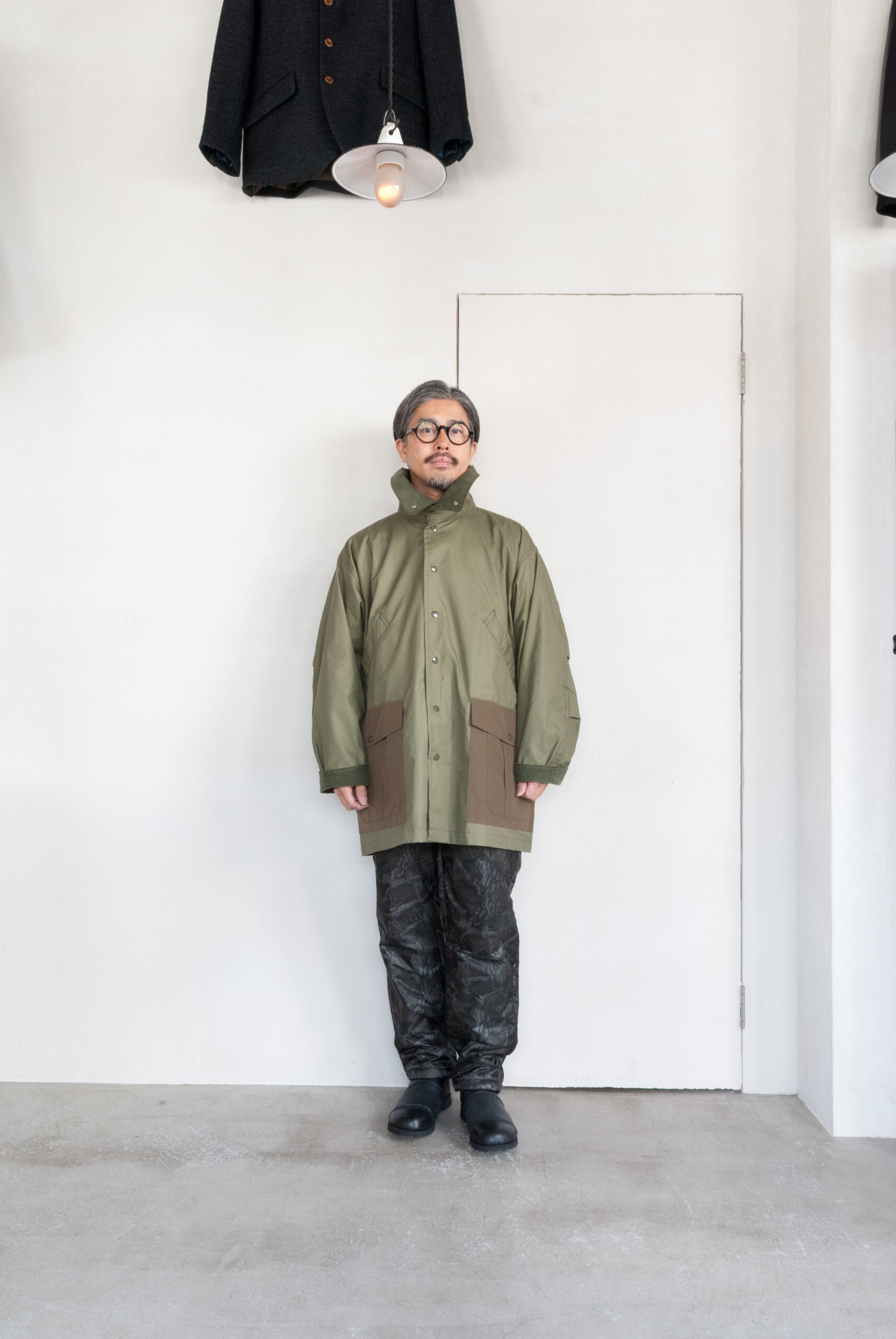 SASSAFRAS Botanical Scout Tube Coat C/N Oxford Olive | kado〔カド