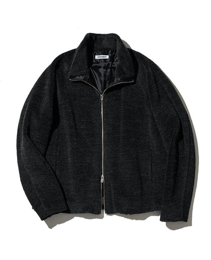 ウール/アルパカ ボア ジップアップブルゾン – 買えるLEON