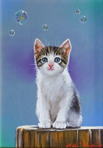 八代亜紀「ひだまり」油彩4号