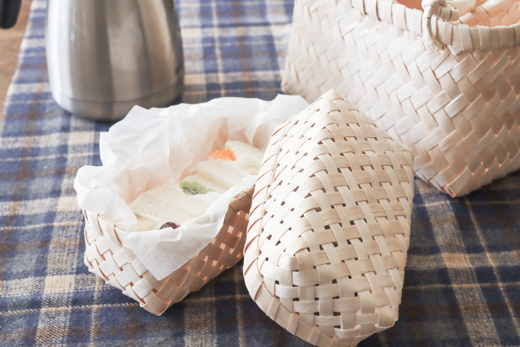 秋田 イタヤカエデ 弁当かご