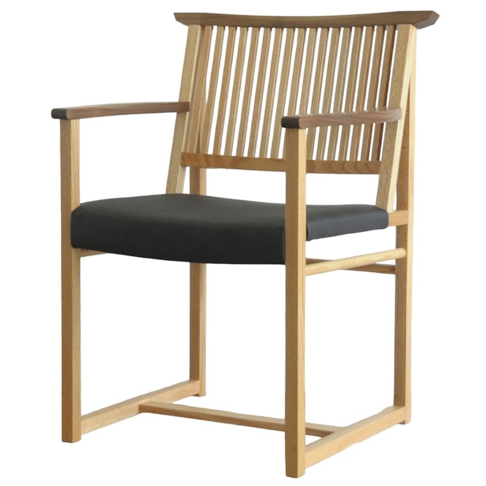 希少品】柏木工 カシワ ダイニングチェア アームチェア グリーン ※r2