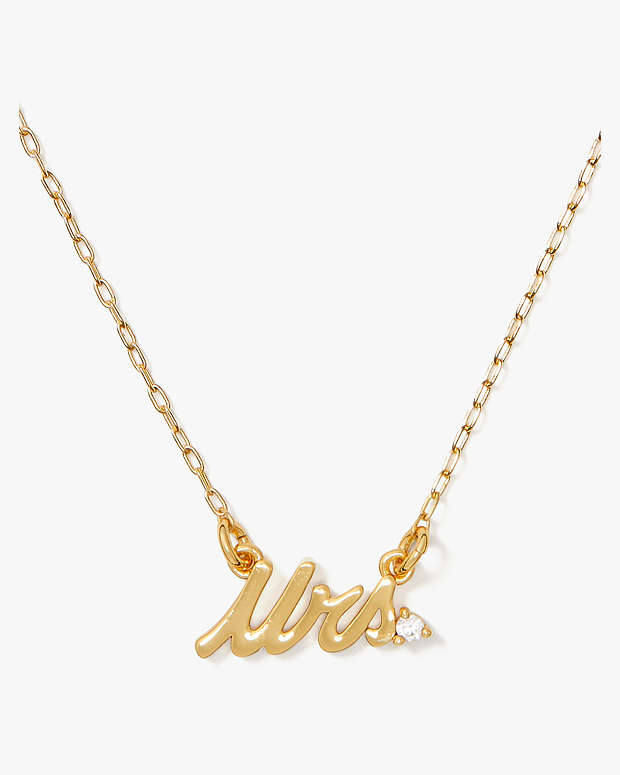 Say Yes Mrs Necklace | Kate Spade New York