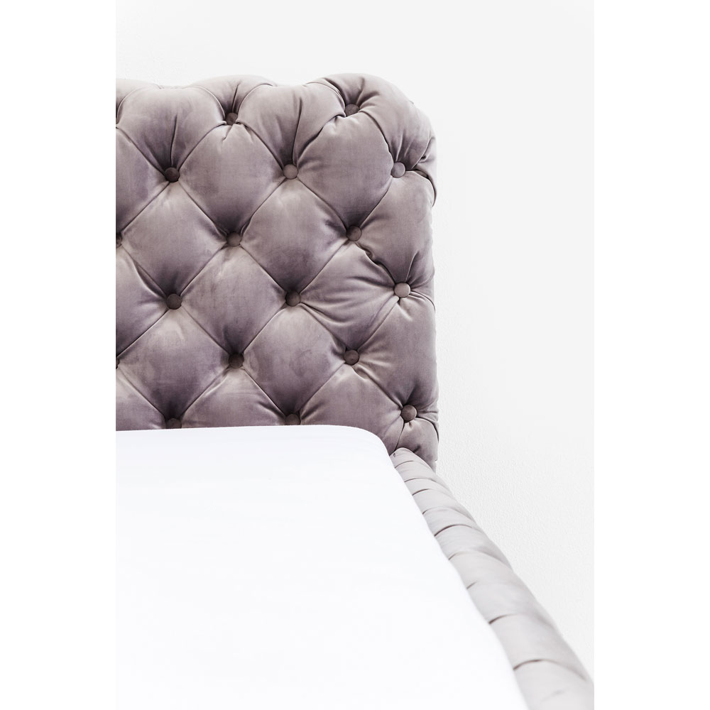 廃番】デザイア ベルベットシルバーグレイ ベッド 160x200cm