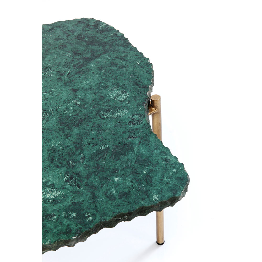 廃番】ピエドラグリーン 76x72cm ローテーブル/コーヒーテーブル