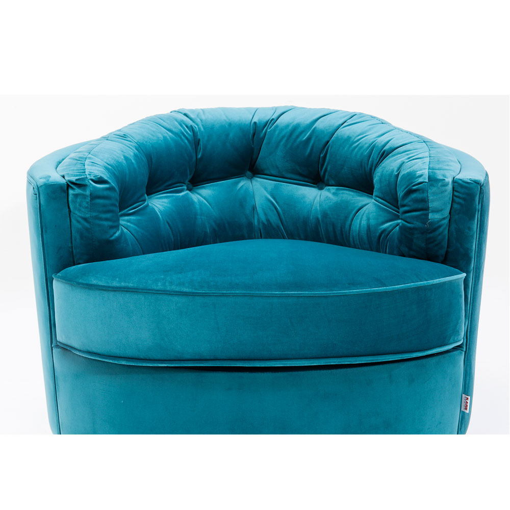 廃番】ミュージック ホール ターコイズ アームチェア - 1人掛け