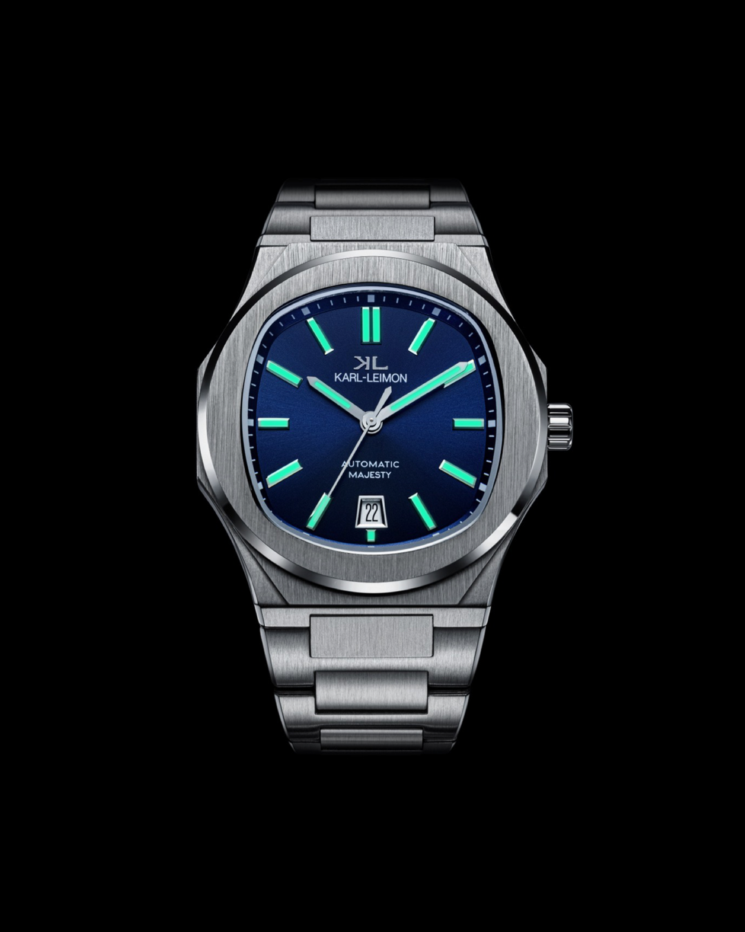 3Hands Date BLUE - KARL-LEIMON Watches