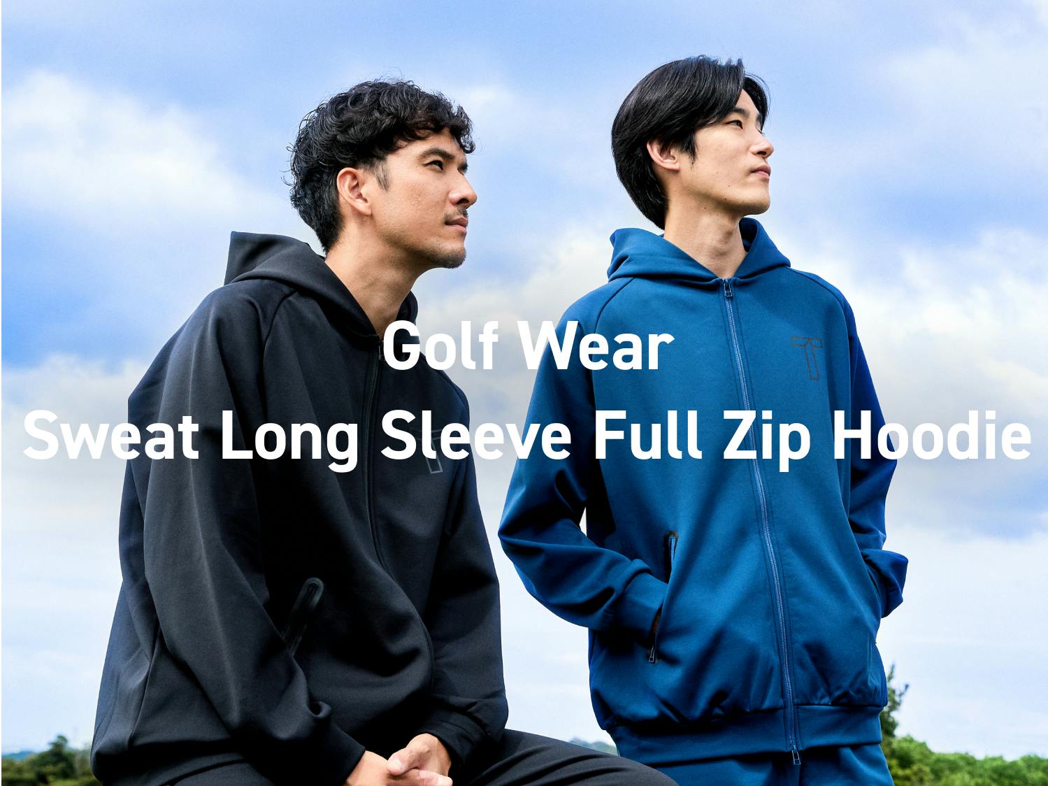Golf Wear Sweat Long Sleeve Full Zip Hoodie / 上下セット（長袖