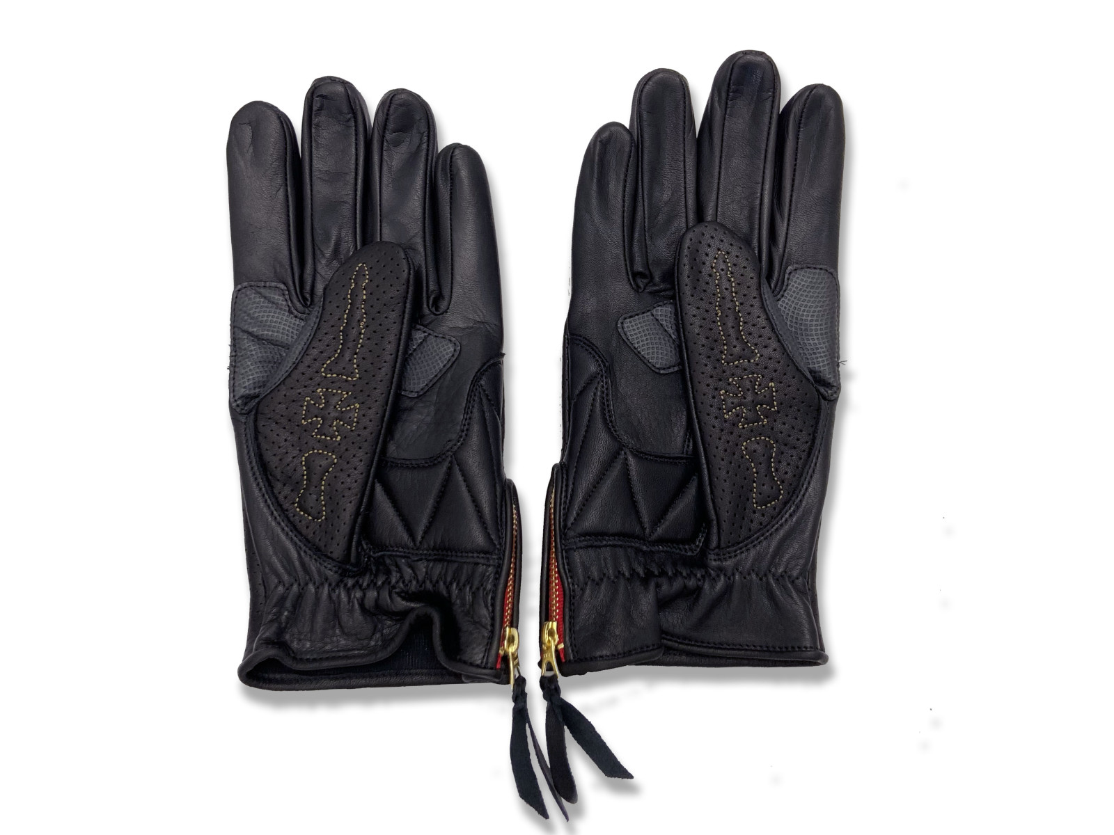 FREE RIDE][SKULL FLIGHT/スカルフライト]Punching Mesh BONE GLOVE