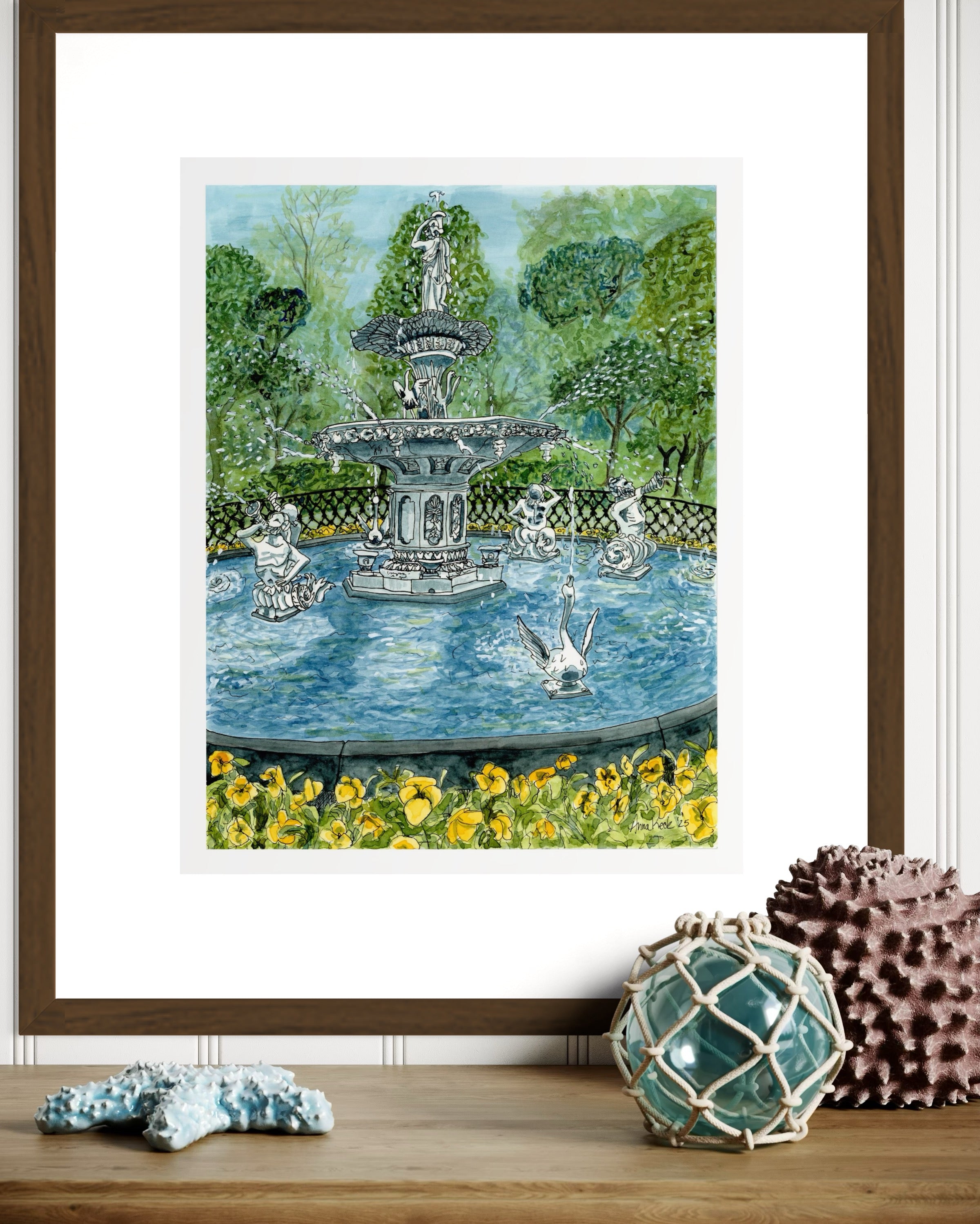 Forsyth Park Water Fountain in Savannah, GA - Art Print – Keck Studio
