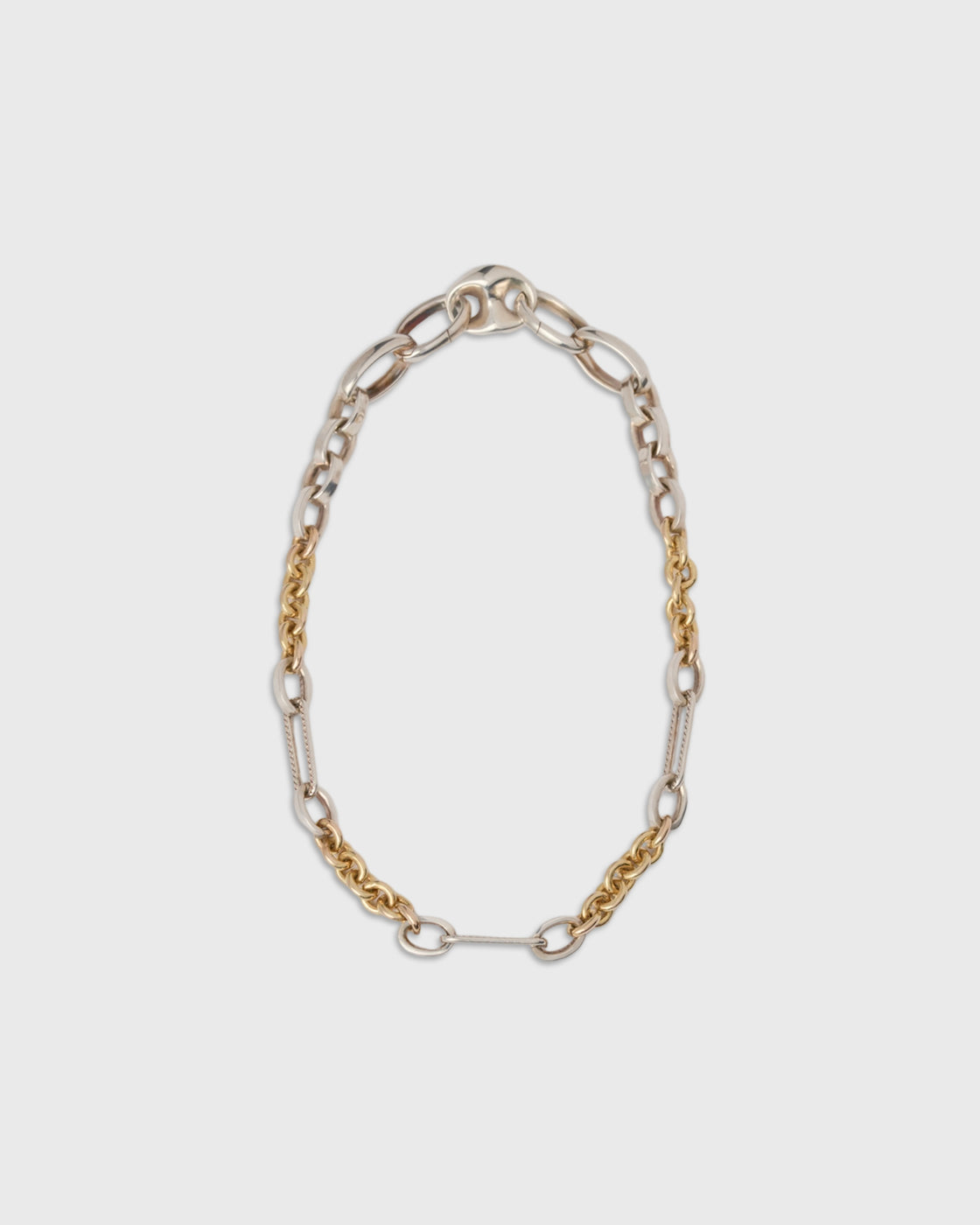 Garden of eden 24SS-094,9K Royal Gold Mix Chain Bracelet, Silver