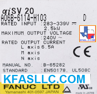 A06B-6114-H103 A06B6114H103 Fanuc Alpha Servo Amplifier Module