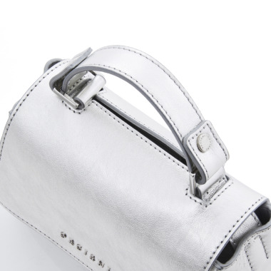 ORCIANIオルチアーニ／ミニレザーハンドバッグ（SILVER)｜Bag｜Kyoko