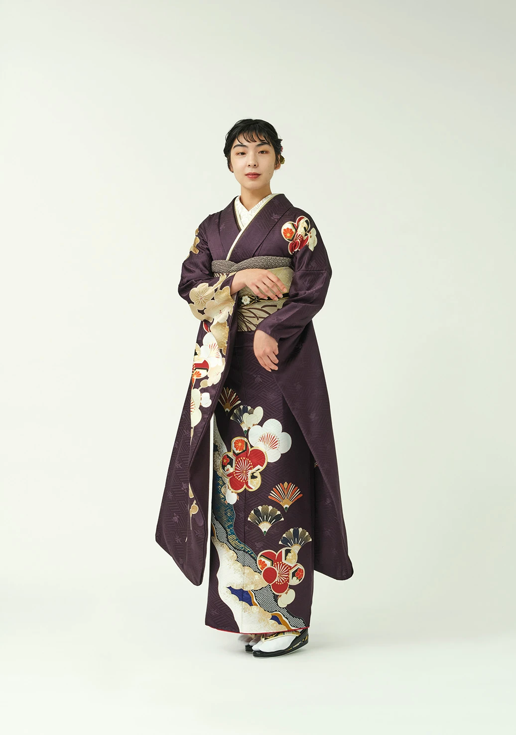 振袖／春告草／栗茶色 | 振袖レンタル·購入や成人式の着付けは「きもの