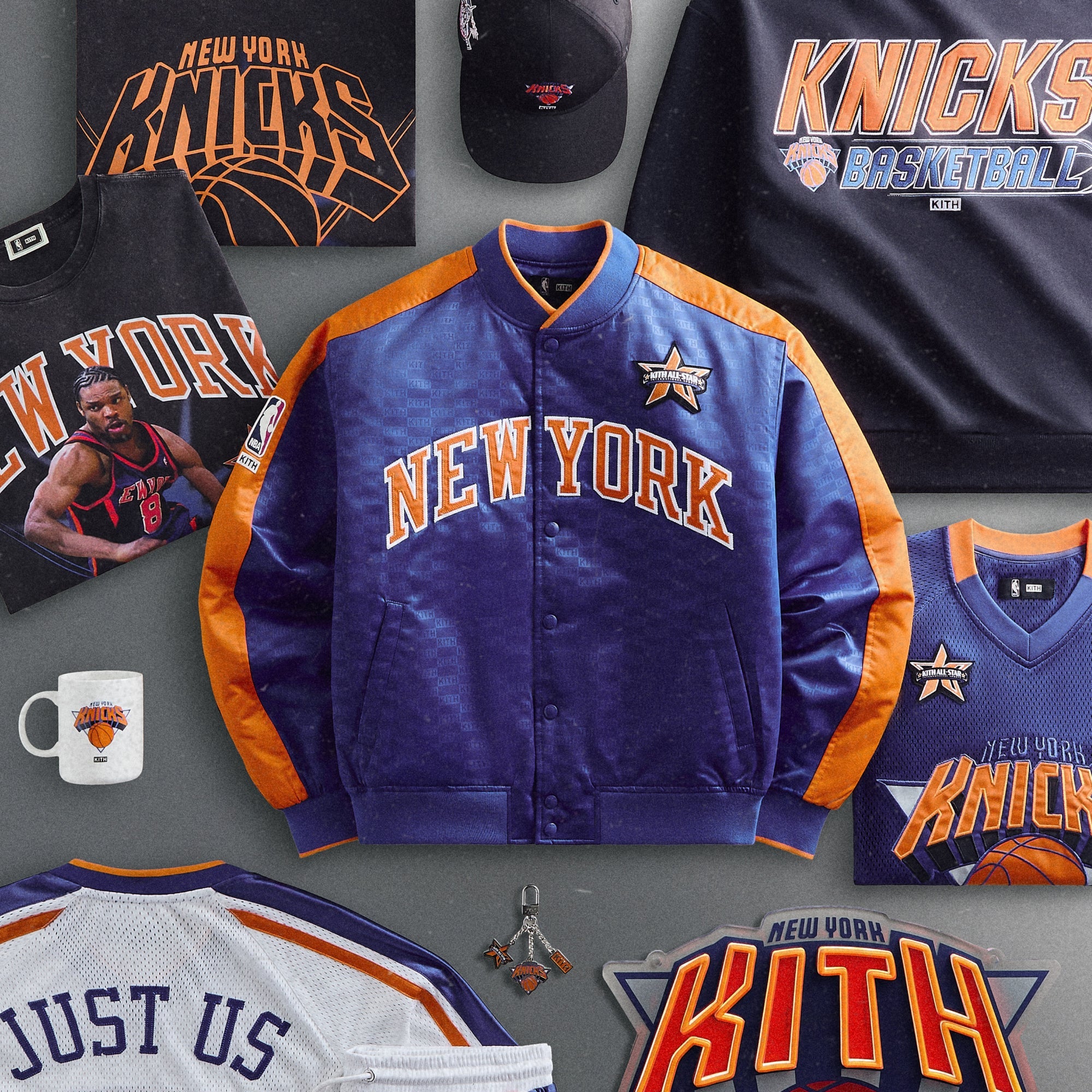 Kith for the New York Knicks Wool Varsity Jacket - Nocturnal