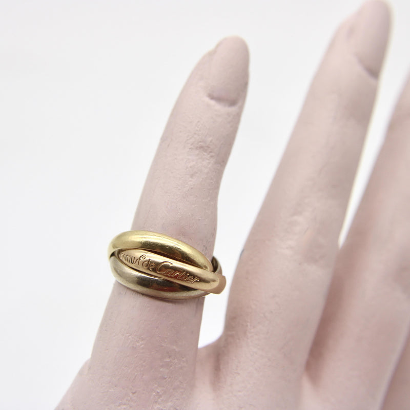 18K Gold Les Must de Cartier Tri-Color Trinity Ring | Kirsten's
