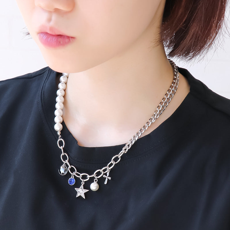 レシピNo.KR1172 貴和クリスタルとチャームのネックレス – 貴和製作所