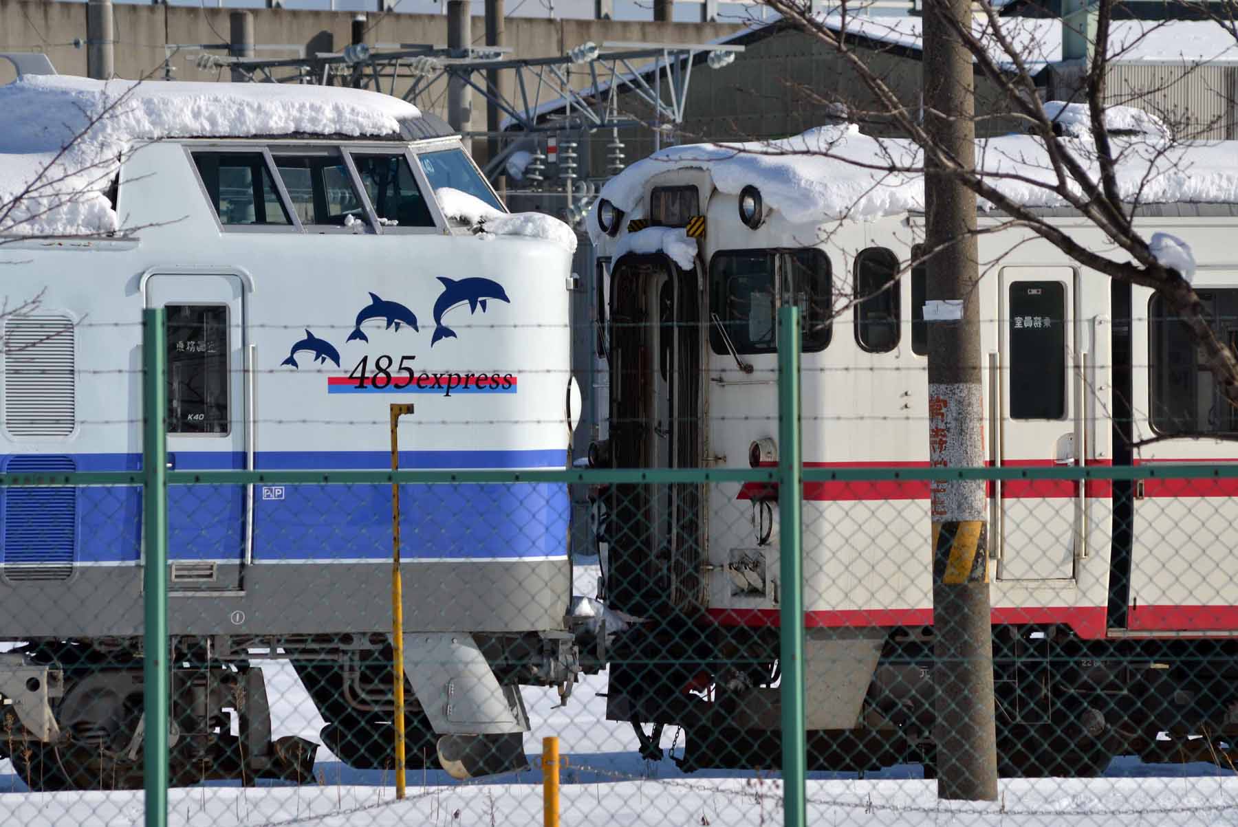 郡山工場にて 485系元勝田K60/40編成: とある地方のC寝台車
