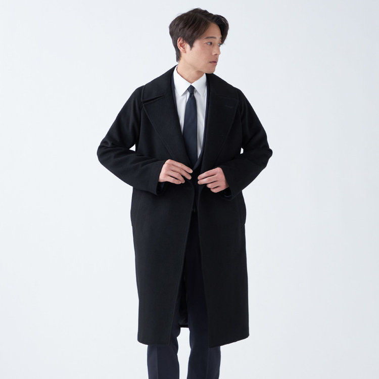 G.GUAGLIANONE イタリア製 カシミア混 ダブル コート N450