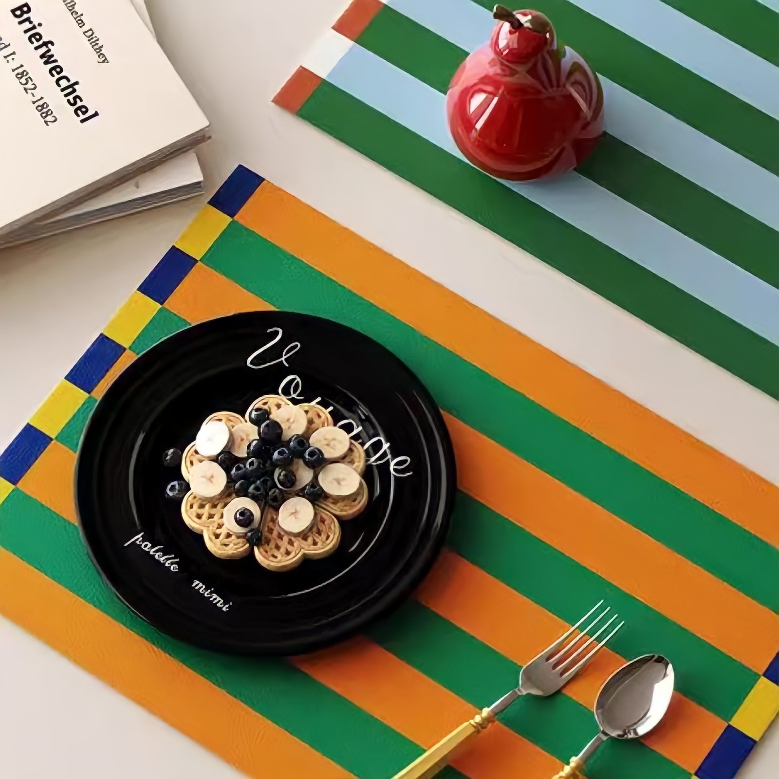 マルチストライプカラフルランチョンマット – kocol