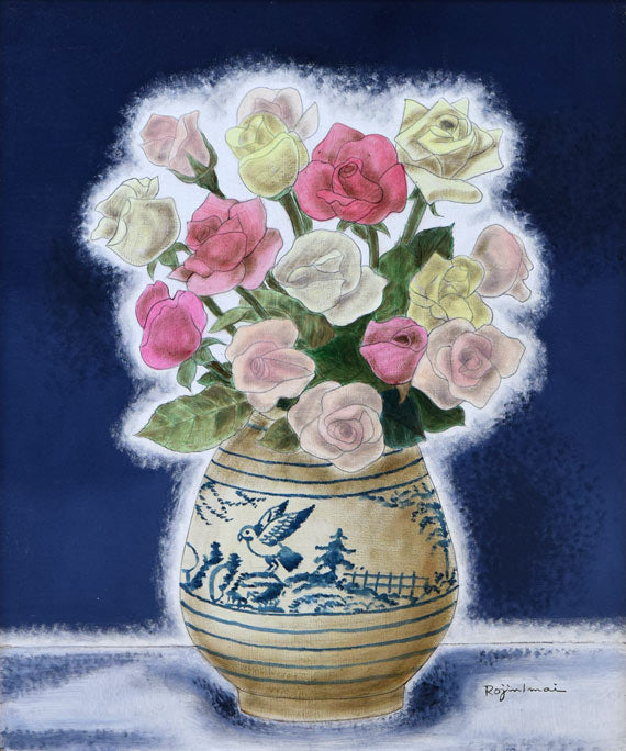 おすすめ 古川 明雄 作品 油絵 薔薇 バラ 【公式通販】