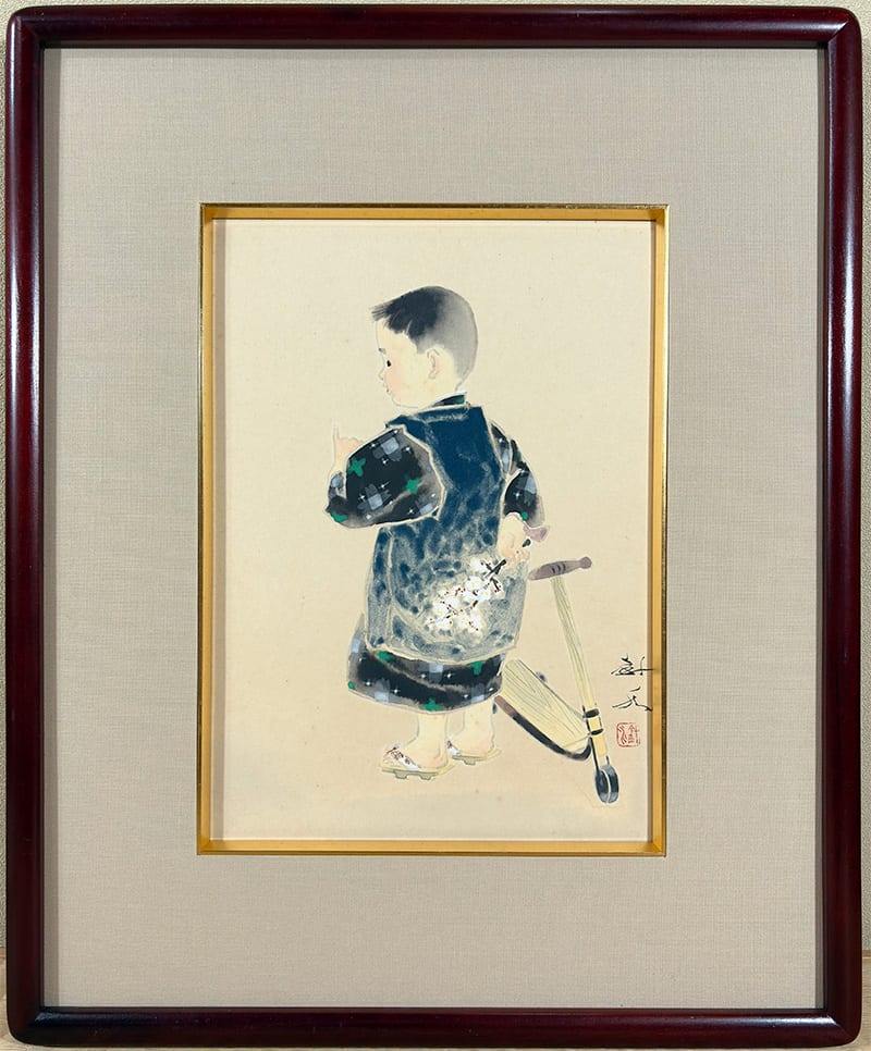 童子｜額（4号）｜新・古美術 高美堂（こうびどう）｜掛軸販売・通販