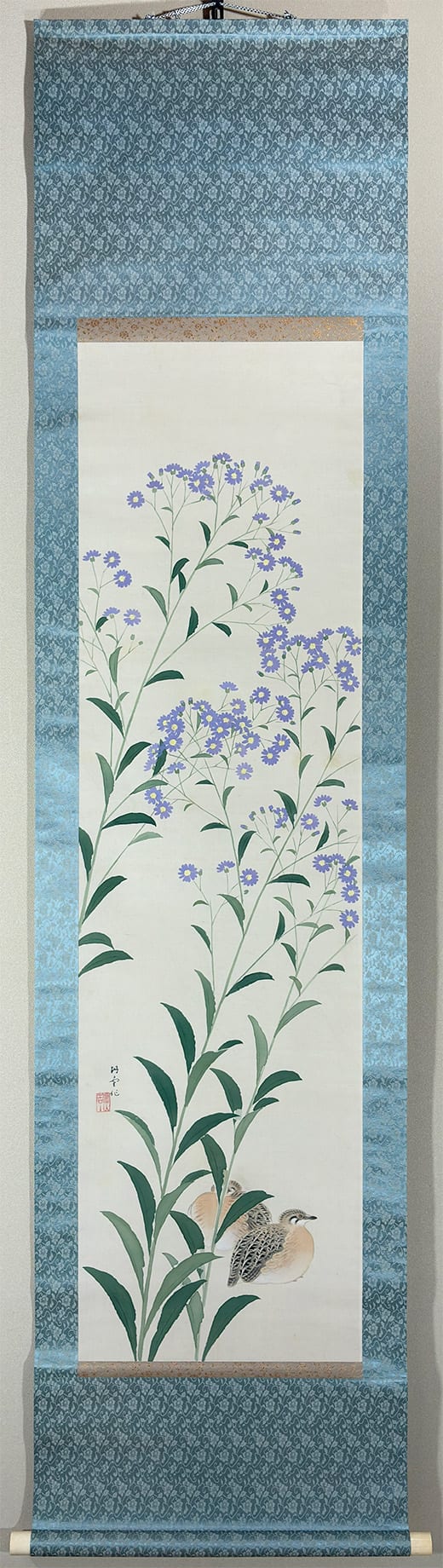 秋月 一対の書画 秋月 一対の書画 秋月 一対の書画 秋掛けの作品