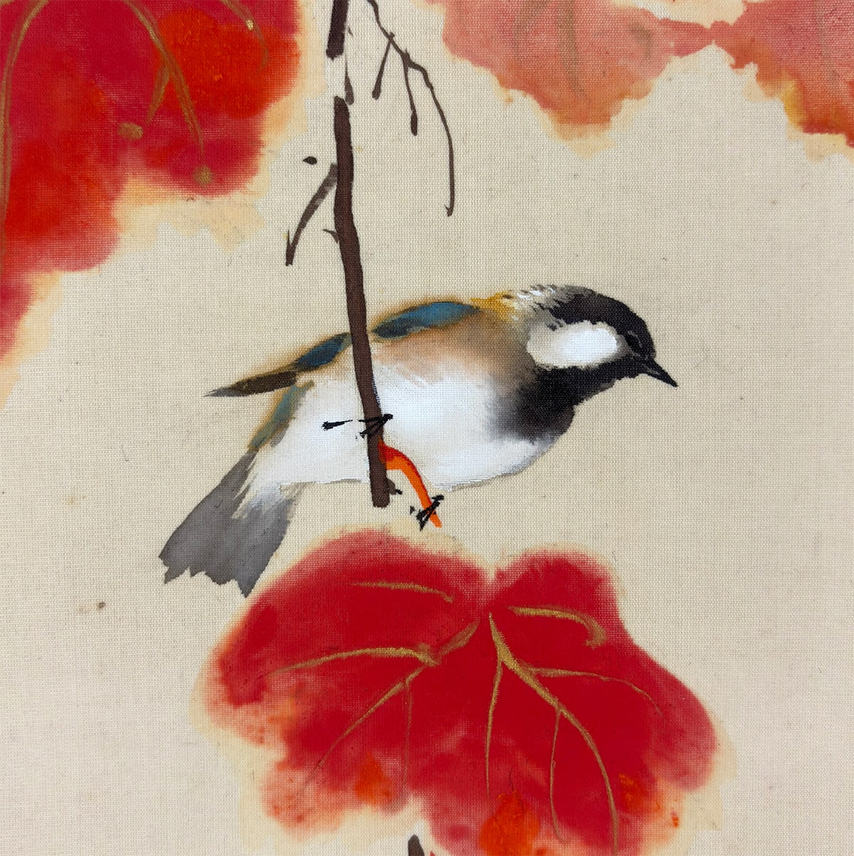 紅蔦小禽｜新・古美術 高美堂（こうびどう）｜掛軸販売・通販・買取