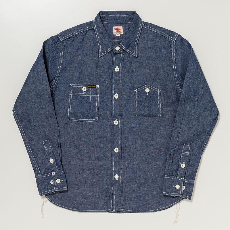 SGS2301 / The Strike Gold Selvedge Chambray Work Shirt – Klaxon