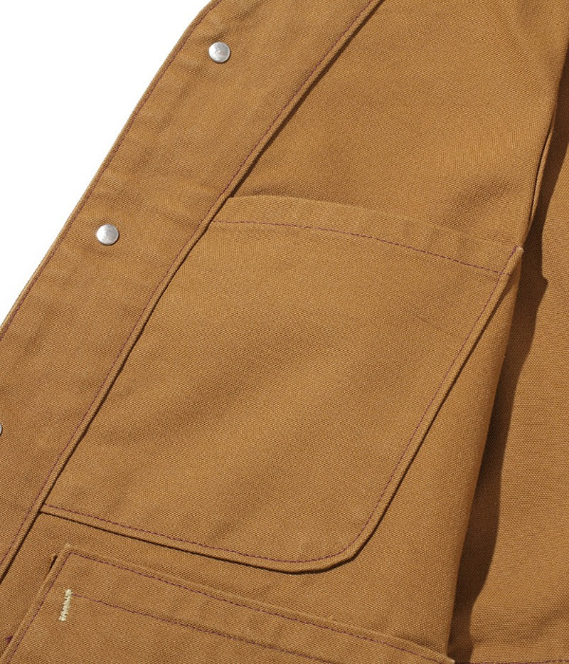 SC14375 / SUGARCANE 13oz. Brown Duck Work Vest – Klaxon Japanese Denim