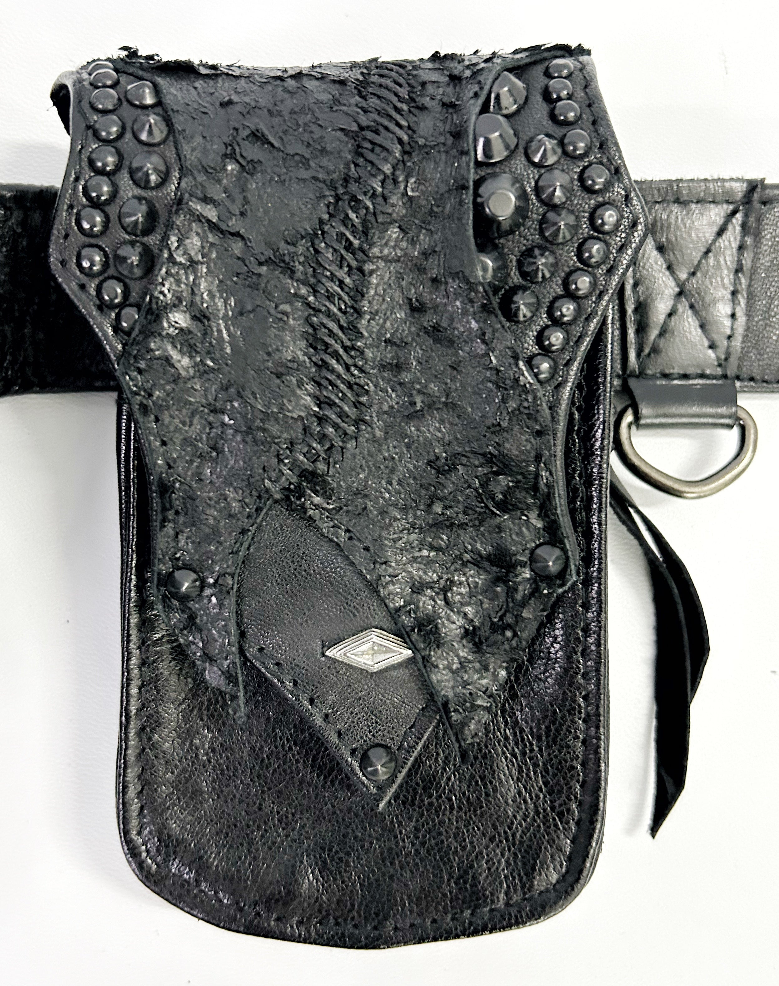 KMRii ケムリ 鋲スタッズ レザーウエストポーチ ケムリ kmriiスタッズ