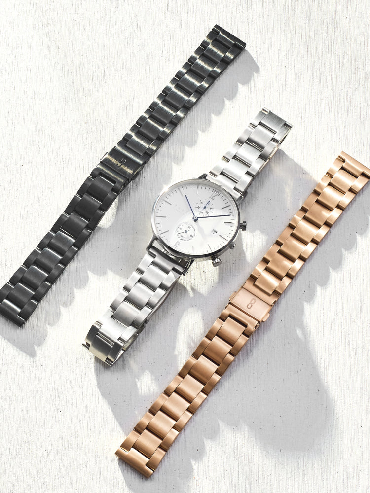 ステンレスリンクブレスレットDバックル付 – Maker's Watch Knot
