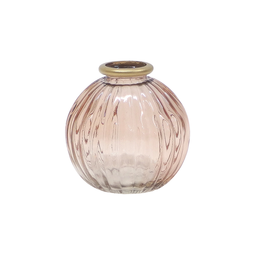 鍾乳石製 花瓶 クリーム色と茶色のストライプ 鍾乳石製 花瓶 クリーム