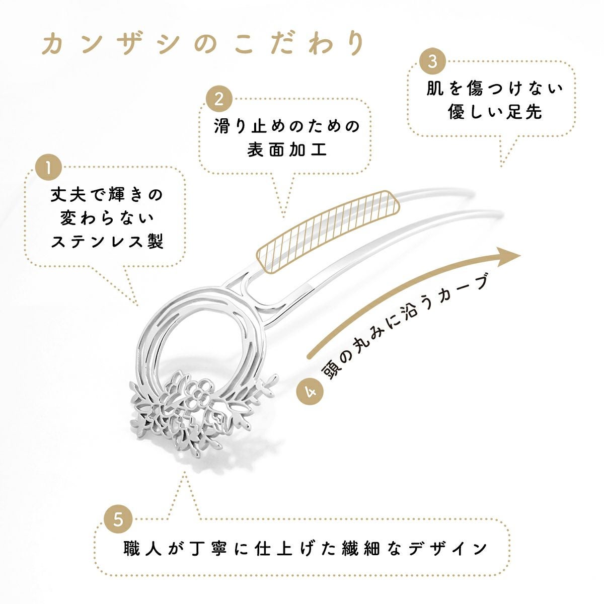 三代目板金屋】かんざし/Wreath Flower｜着物屋くるり 公式通販サイト